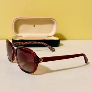 Kate Spade Burgundy Gradient Polarized Izabella Sunglasses